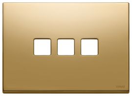 Placa 3 modulos Eikon Vintage Flat Oro
