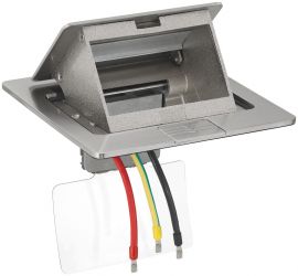 Caja de piso 3 módulos metalica